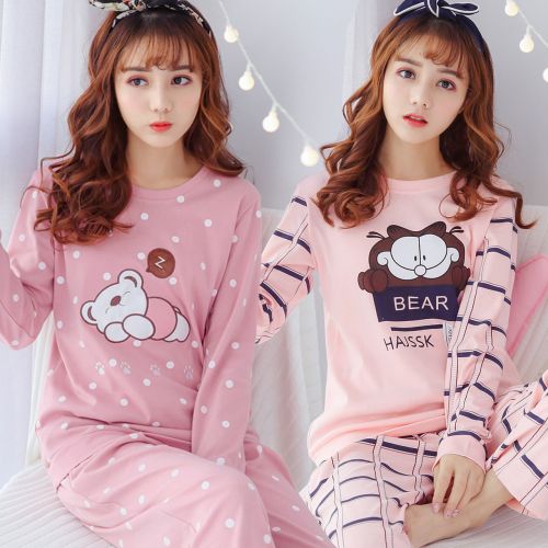 Pyjama pour femme en Coton à manches longues - Ref 2990861