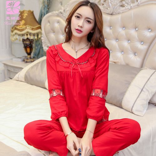 Pyjama pour femme en Coton à neuf manches - Ref 2990871