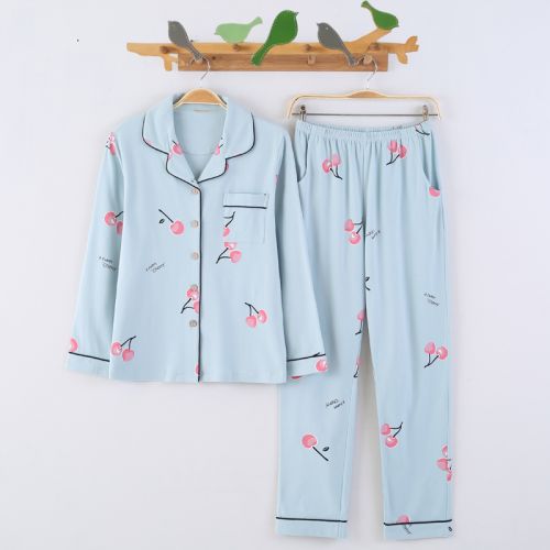 Pyjama pour femme en Coton à manches longues - Ref 2990881