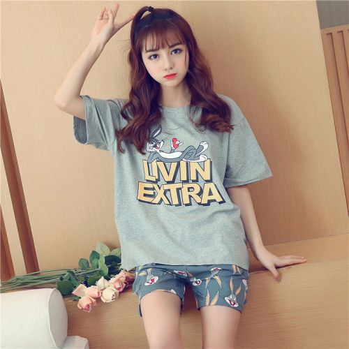 Pyjama pour femme en Coton à manche courte - Ref 2990887