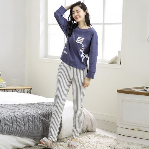 Pyjama pour femme en Coton à manches longues - Ref 2990889