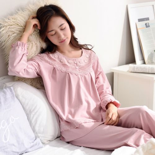 Pyjama pour femme en Coton à manches longues - Ref 2990908