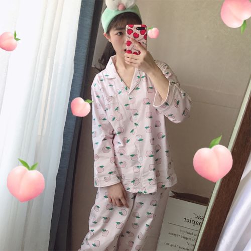 Pyjama pour femme en Coton à manches longues - Ref 2990932