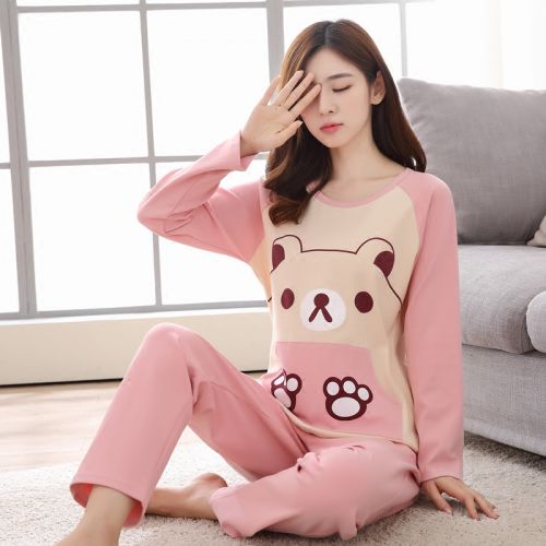 Pyjama pour femme en Coton à manches longues - Ref 2990935