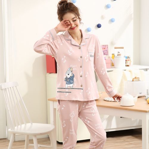 Pyjama pour femme en Coton à manches longues - Ref 2990963