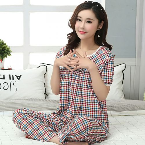 Pyjama pour femme en Coton à manche courte - Ref 2990968