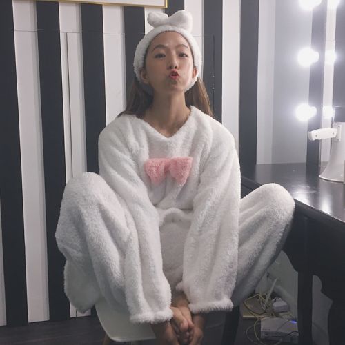 Pyjama pour femme en Polyester à manches longues - Ref 2991073