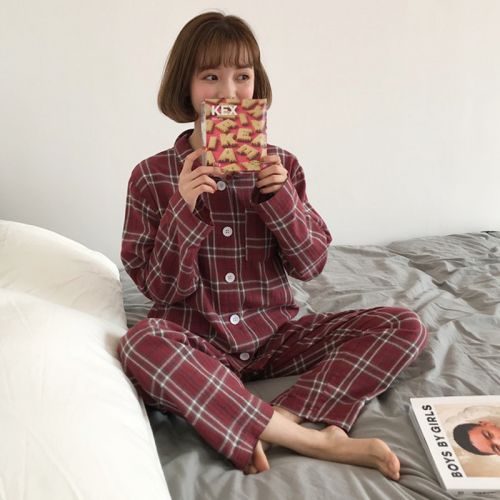 Pyjama pour femme en Coton à manches longues - Ref 2991081