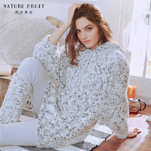 Pyjama pour femme NATURE FRUITS NATURELS en Polyester à manches longues - Ref 2991114