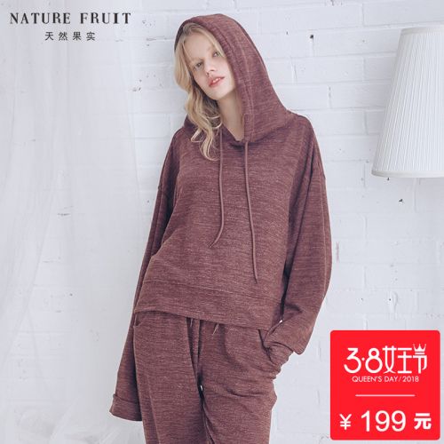 Pyjama pour femme NATURE FRUITS NATURELS à manches longues - Ref 2991151