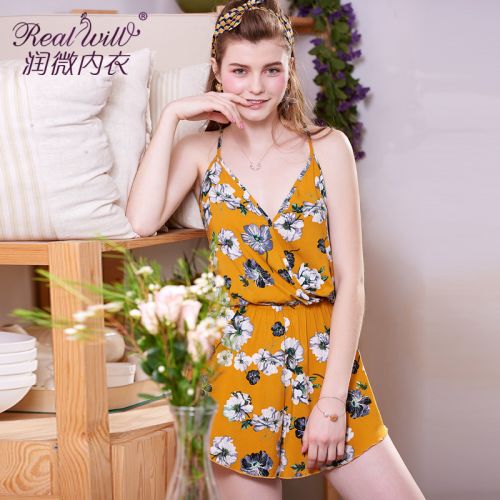 Pyjama pour femme REALWILL en Coton à sling - Ref 2991303