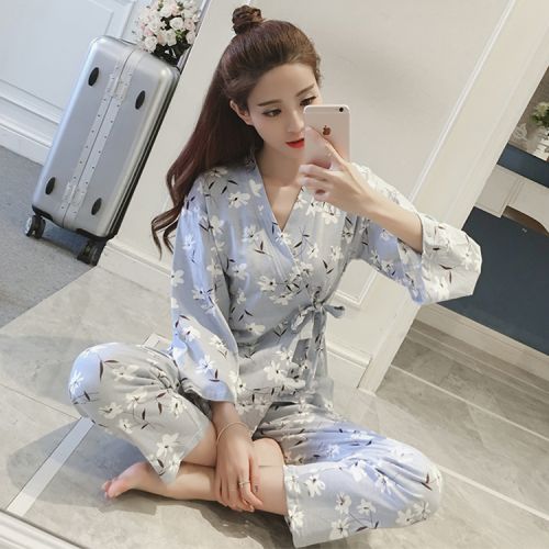 Pyjama pour femme en Coton à manches longues - Ref 2991338