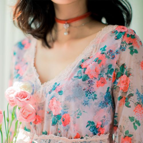 Pyjama pour femme en Polyester à manchon moyen - Ref 2991346