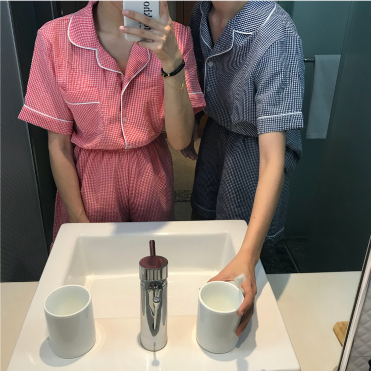 Pyjama pour femme en Coton à manche courte - Ref 2991361