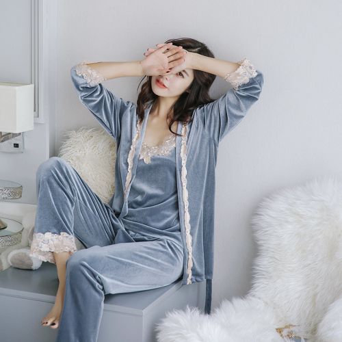 Pyjama pour femme en Polyester à manches longues - Ref 2991486