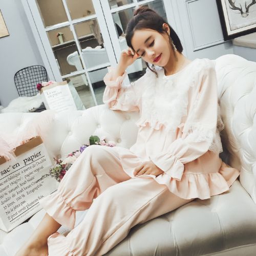Pyjama pour femme en Coton à manches longues - Ref 2991490