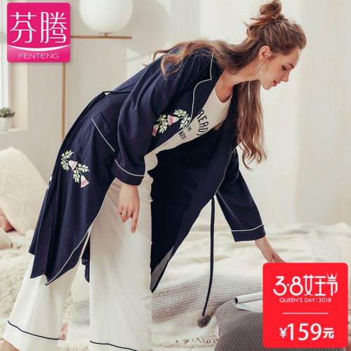 Pyjama pour femme en Coton à manches longues - Ref 2991609