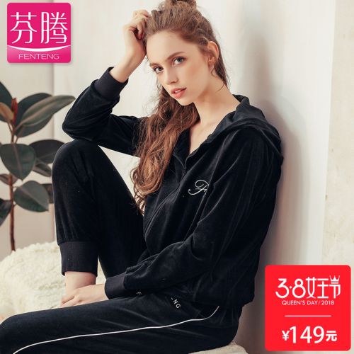 Pyjama pour femme en Coton à manches longues - Ref 2991697