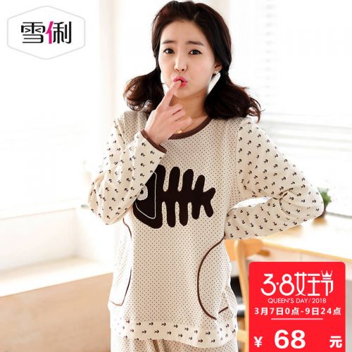 Pyjama pour femme en Coton à manches longues - Ref 2991710