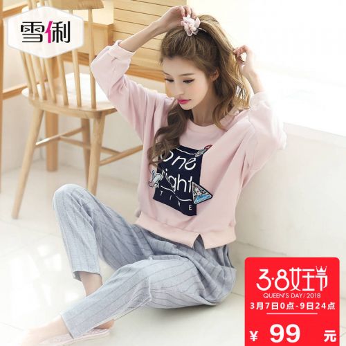 Pyjama pour femme en Coton à manches longues - Ref 2991711