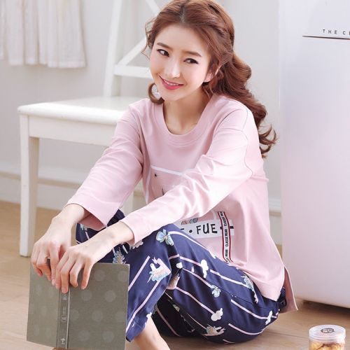 Pyjama pour femme en Coton à manches longues - Ref 2991982