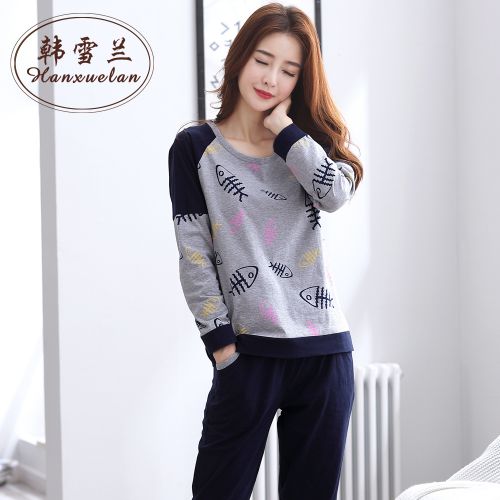 Pyjama pour femme en Coton à manches longues - Ref 2991983
