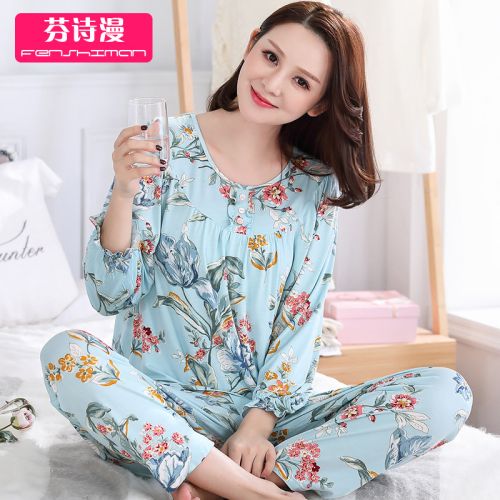 Pyjama pour femme en Viscose à manches longues - Ref 2991987