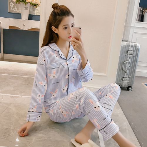 Pyjama pour femme en Coton à manches longues - Ref 2991996