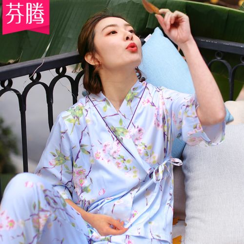 Pyjama pour femme en Viscose à manchon moyen - Ref 2992086