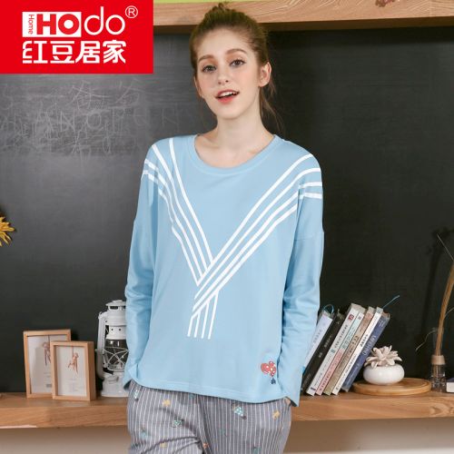 Pyjama pour femme HODOHOME en Coton à manches longues - Ref 2992134