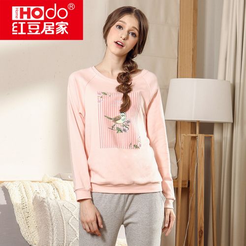 Pyjama pour femme HODOHOME en Coton à manches longues - Ref 2992146