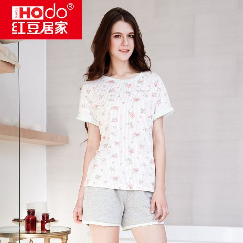 Pyjama pour femme HODOHOME en Coton à manche courte - Ref 2992156