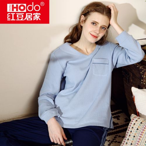 Pyjama pour femme HODOHOME en Coton à manches longues - Ref 2992158