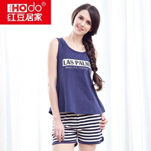 Pyjama pour femme HODOHOME en Coton à sans manches - Ref 2992173
