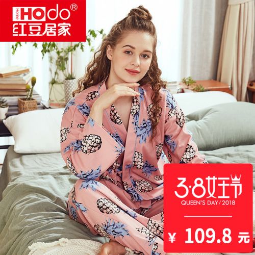 Pyjama pour femme HODOHOME en Coton à manches longues - Ref 2992186