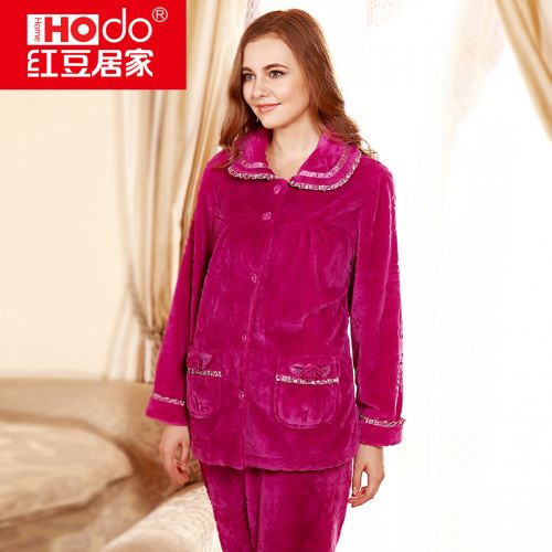 Pyjama pour femme HODOHOME en Polyester à manches longues - Ref 2992198