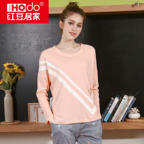 Pyjama pour femme HODOHOME en Coton à manches longues - Ref 2992199