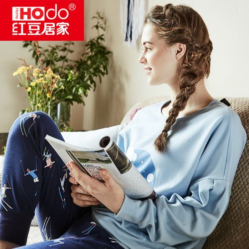 Pyjama pour femme HODOHOME en Coton à manches longues - Ref 2992203