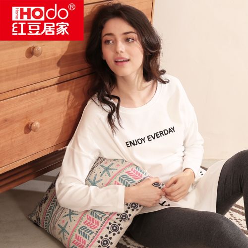 Pyjama pour femme HODOHOME en Coton à manches longues - Ref 2992210