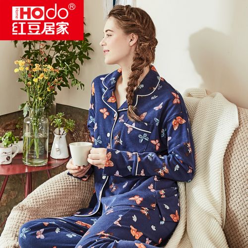 Pyjama pour femme HODOHOME en Coton à manches longues - Ref 2992231