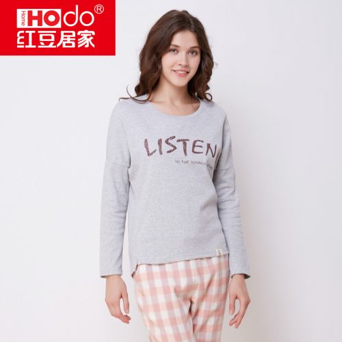 Pyjama pour femme HODOHOME en Coton à manches longues - Ref 2992250