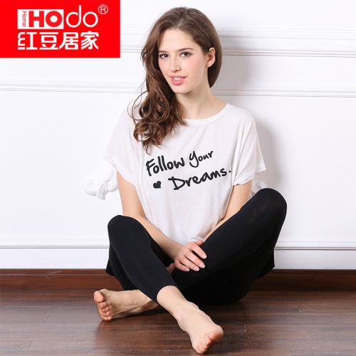 Pyjama pour femme HODOHOME en Coton à manche courte - Ref 2992255