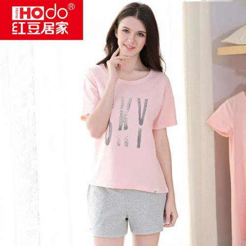 Pyjama pour femme HODOHOME en Coton à manche courte - Ref 2992264