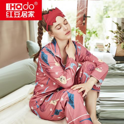 Pyjama pour femme HODOHOME en Coton à manches longues - Ref 2992265