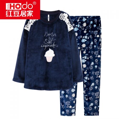 Pyjama pour femme HODOHOME en Polyester à manches longues - Ref 2992287
