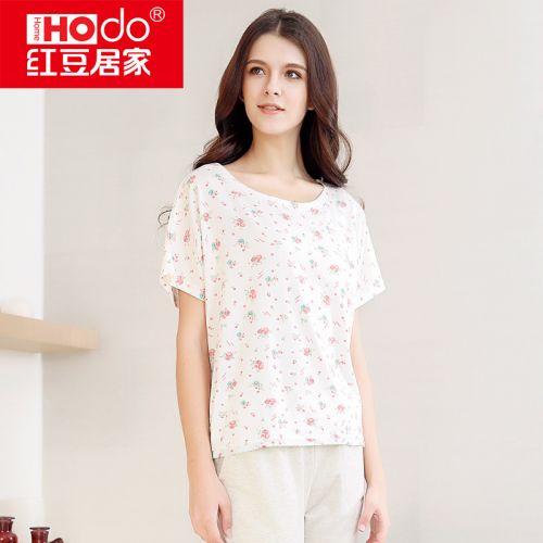 Pyjama pour femme HODOHOME en Coton à manche courte - Ref 2992296
