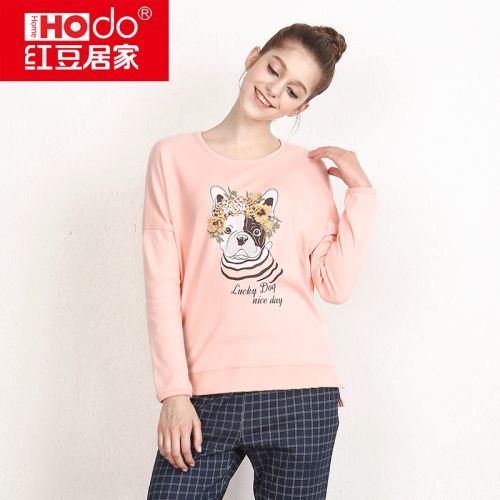 Pyjama pour femme HODOHOME en Coton à manches longues - Ref 2992317