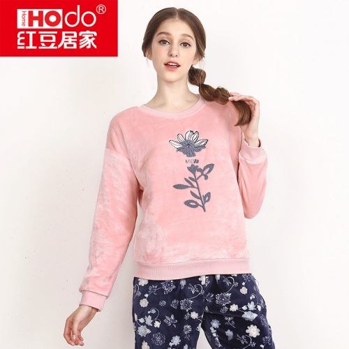 Pyjama pour femme HODOHOME en Polyester à manches longues - Ref 2992320