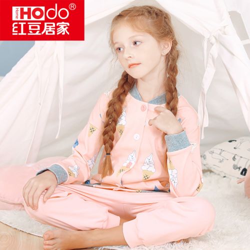 Pyjama pour femme HODOHOME en Coton à manches longues - Ref 2992348