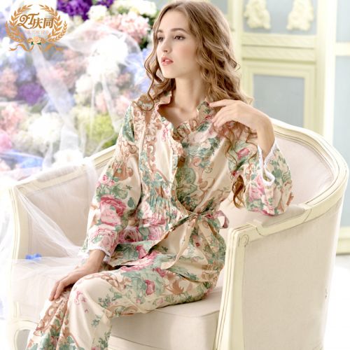 Pyjama pour femme en Coton à manches longues - Ref 2992403